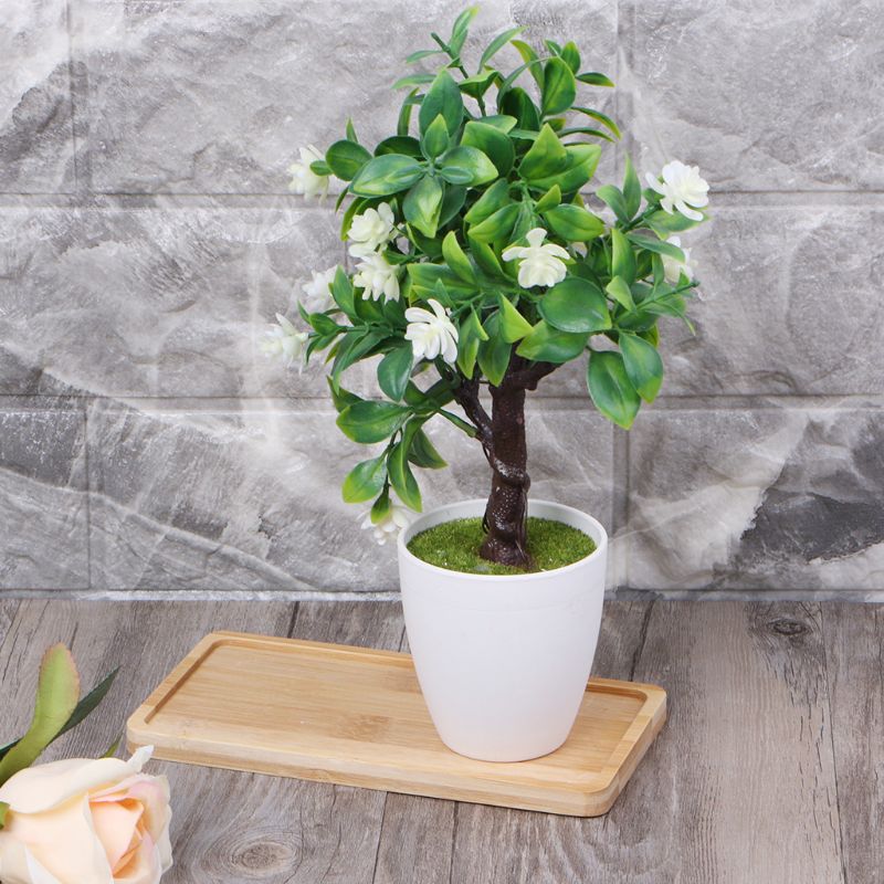 1pc rektangulær bambus underkop plantebakke mini plante urtepotte stativ favoriserer saftig pottebakke enkel boligindretning