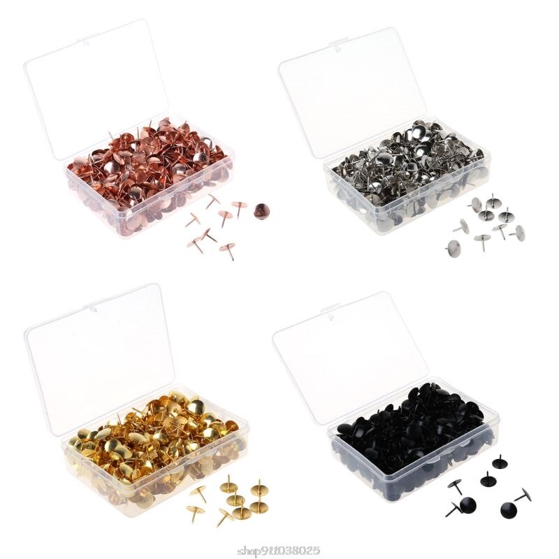 400pcs Metal Thumbtack Drawing Pins Pushpin Cork Board Photo Wall Map Markers Office Supply Ja21 21