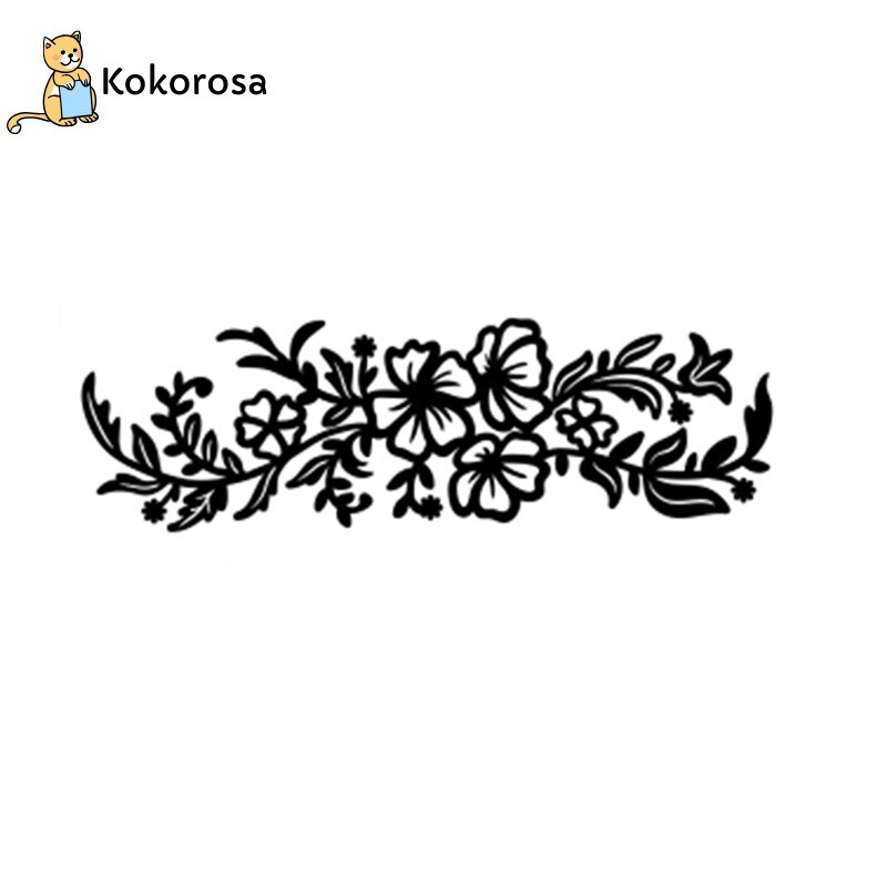 Kokorosa Flower Border Metal Cutting Dies Floral Branch Frame DIY Scrapbooking for Card Making Embossing Stencil