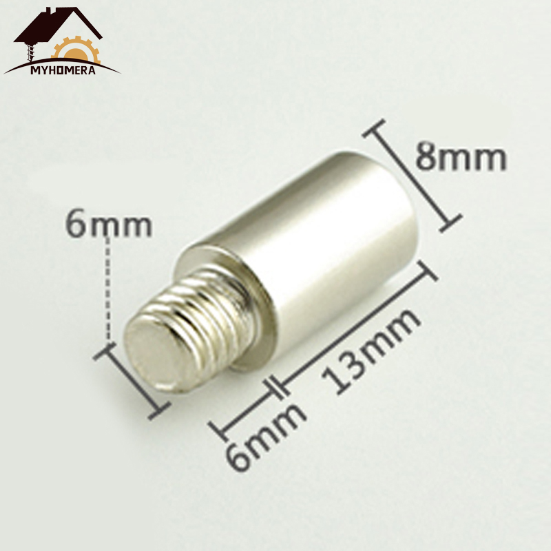 Myhomera 10pcs M8 Shelf Support Solid Pin Stud Pegs Nut Screw Sets Bookshelf Separator Metal Wardrobe Cabinet Shelve Holder: Screw