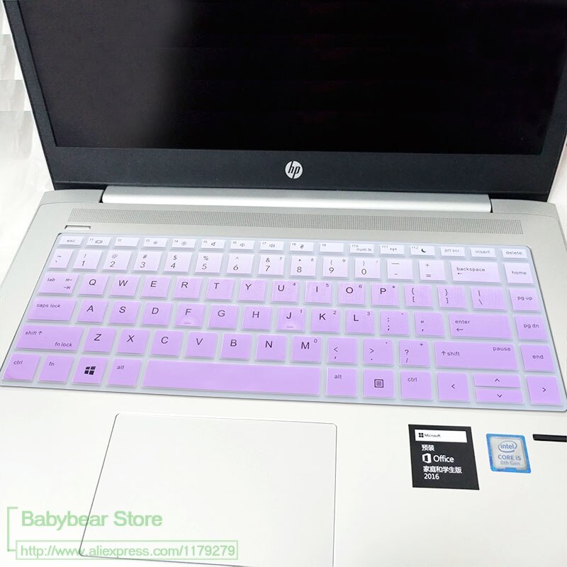 Til hp probook 440 g5 14 " / probook  x360 440 g1 / 440 g6 / 445 g6 / 640 g4 14 tommer laptop tastatur cover beskytter hud: Fadepurple