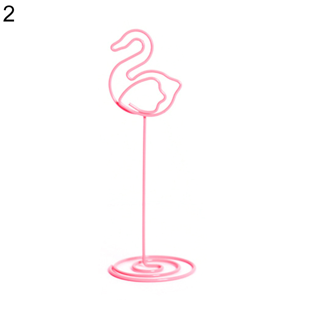 ! bryllup bordkortholder romantisk hjerte flamingo fotoklip bord nummer stativ: Flamingo