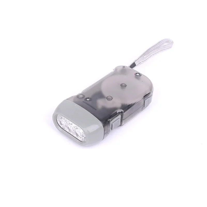 3 LED prensado manual dinamo manivela energía linterna antorcha luz mano presión manivela Camping lámpara luz: Rojo