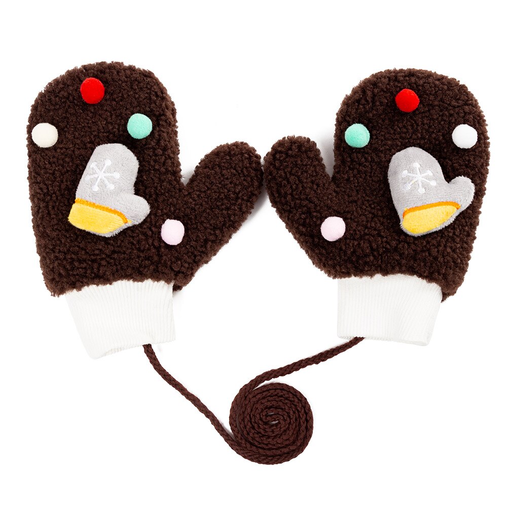 Molixinyu inverno bebê luvas para meninas e meninos bonito dos desenhos animados crianças luvas engrossar luvas quentes de malha algodão crianças luvas