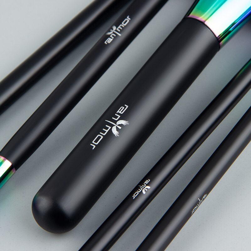 Brochas de maquillaje arcoíris de 7 piezas, pinceles profesionales con bolsa de cosméticos, brocha de maquillaje portátil para viaje