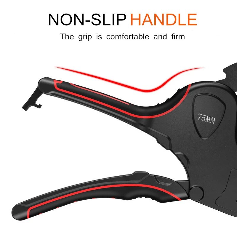 Pipe Cutter 32mm 42mm 63mm 75mm Aluminum Alloy Body Ratchet Scissors Tube Cutter PVC/PU/PP/PE Hose Cutting Hand Tools