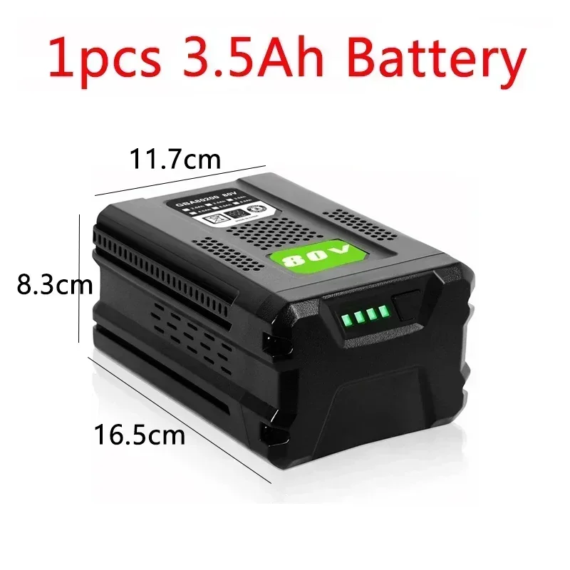 80v udskiftnings genopladelige batterier til greenworks 3.5ah lithium batterier til gba 80200 gba 80250 gba 80400 gba 80250 gba 80500