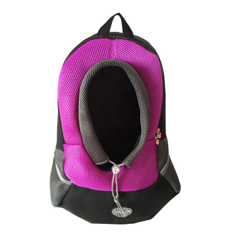 Huisdier Messenger Bag Hond Casual Rugzak Voor Kleine Hond Huisdier Outdoor Tas Puppy Carrying Ademende Dubbele Schouder Rugzak: Purple