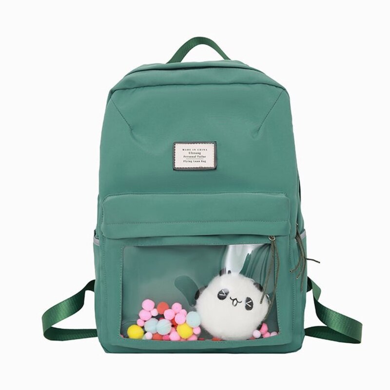 D0LF Outdoor Waterdichte Rugzak Schoudertas Anti-Diefstal Laptop Rugzakken Schooltas Voor Water Fles Boeken Paraplu Portemonnee: Green