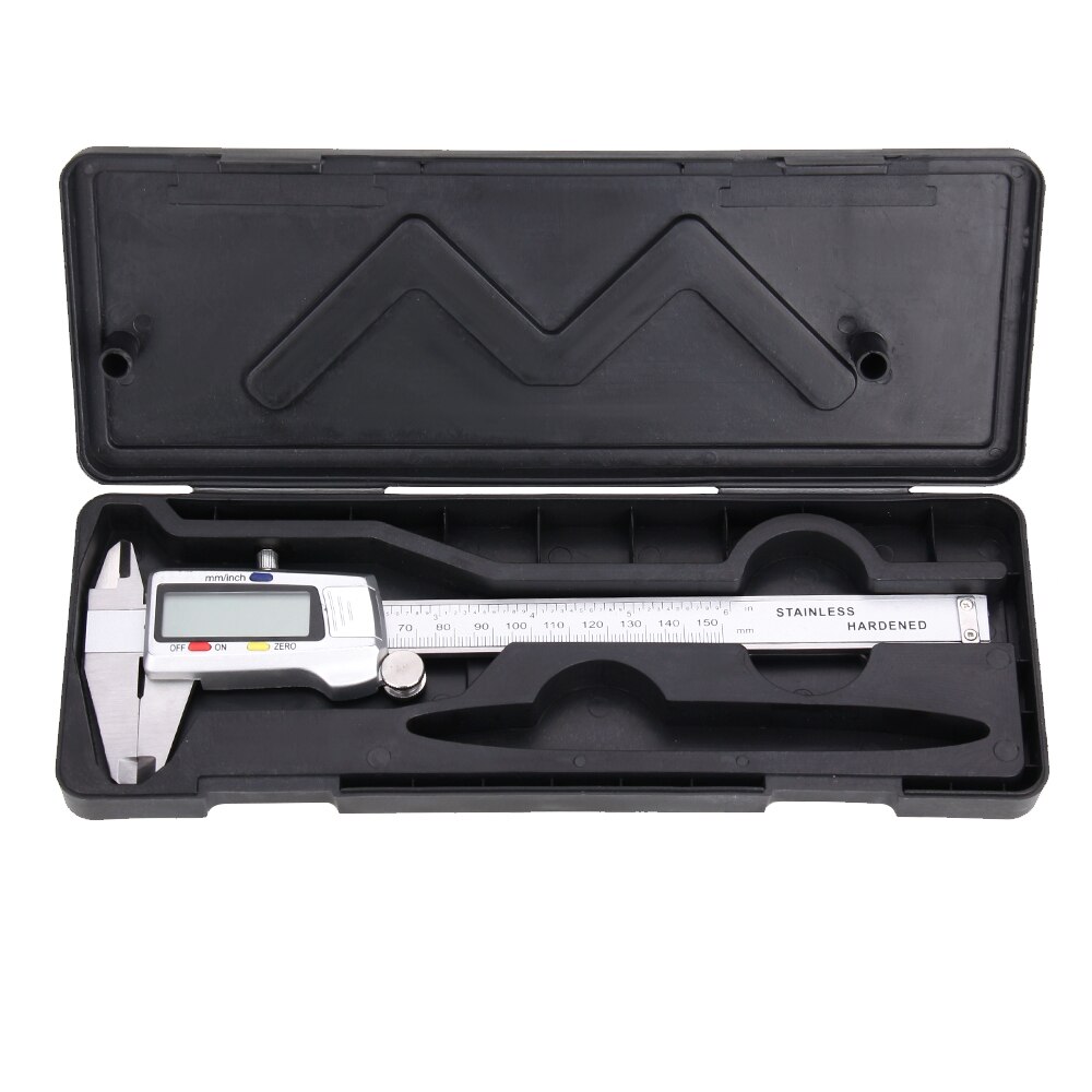 Aço inoxidável digital caliper 6 polegada eletrônico vernier caliper 150mm calímetro micrômetro régua digital ferramenta de medição