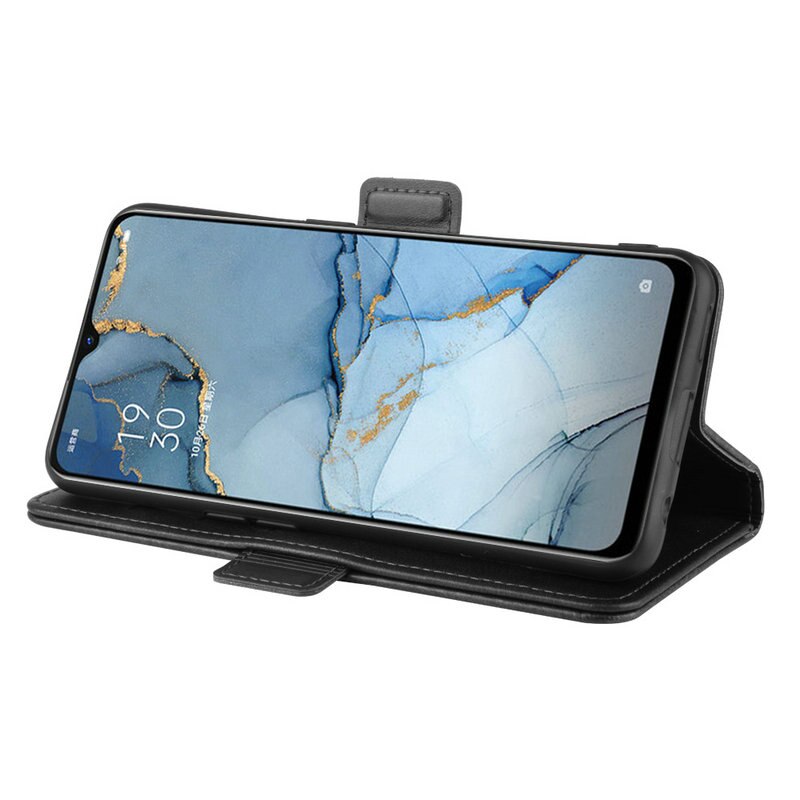 Portemonnee hoesje voor oppo reno 3 reno 3 voor oppo reno 3 pro reno 3 pro dubbele flip leren telefoonhoes capa etui fundas>