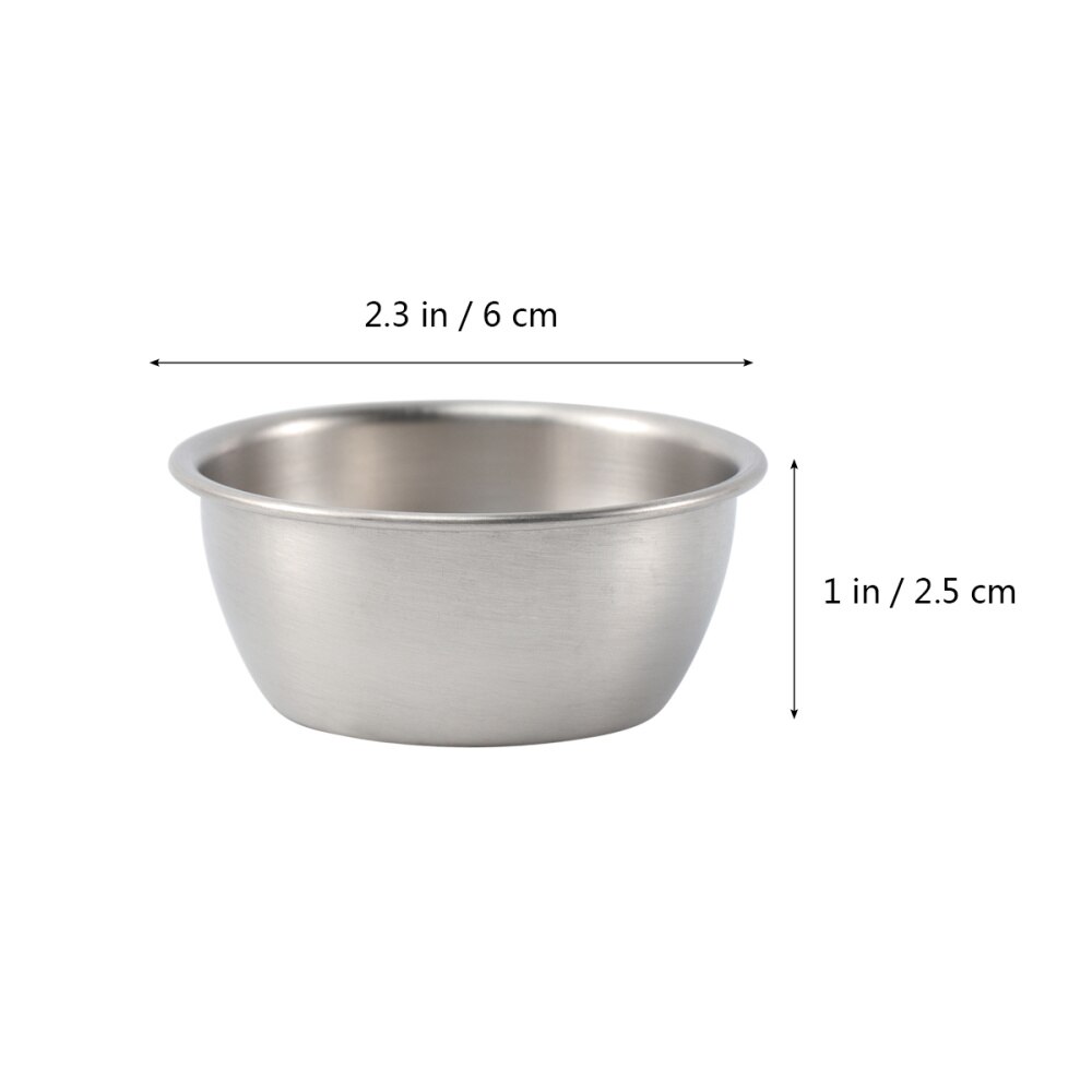 Pcs Stainless Steel Pot Dipping Bowl Sauce Cup Seasoning Dish Saucer Durable Appetizer Plates - Size