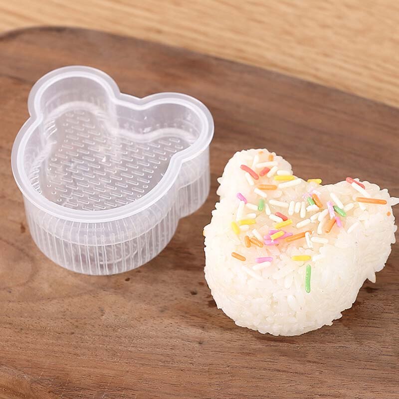 1Pcs DIY Handmade Sushi Rice Ball Mould Triangle Kitchen Tool PP Cartoon Shape Transparent Sushi Rice Ball Food Press Maker