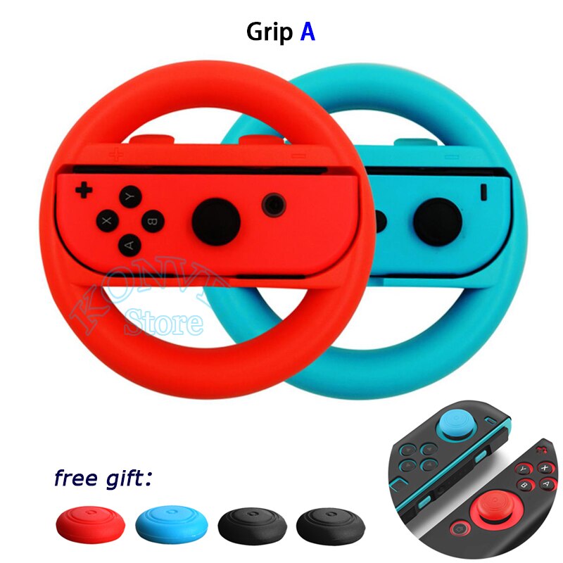 2 stuks nintendo switch-accessoires: stuurwielen, handgrepen, houder, links en rechts, joy-con voor nintendo switch, ns nx-controller: Een greep doen