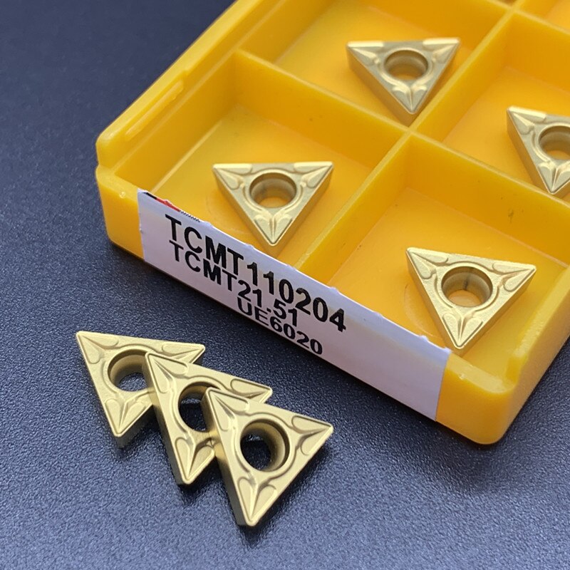 10PCS TCMT110204 VP15TF/UE6020/US735 Carbide Blade External Turning Tool CNC Lathe Turning Insert,For Steel Stainless Steel