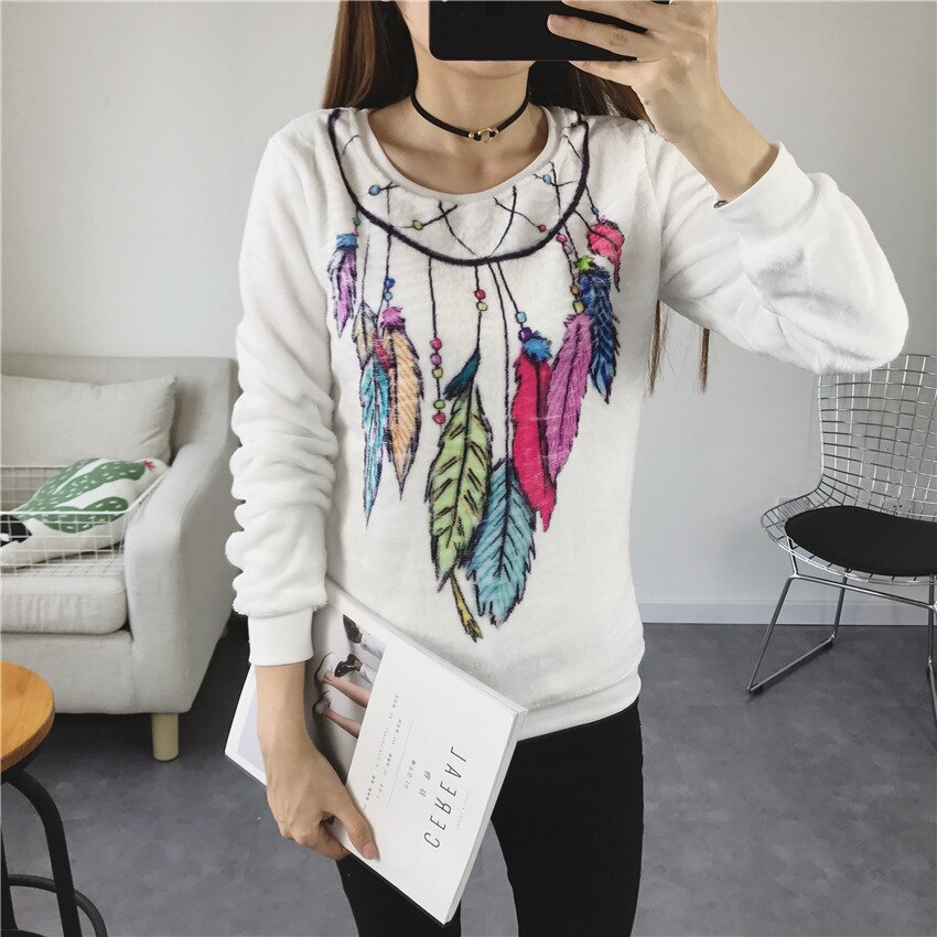 Hiver Harajuku femmes pull éléphant chien impression numérique hauts femme rouge à lèvres flanelle pulls femme dame pulls