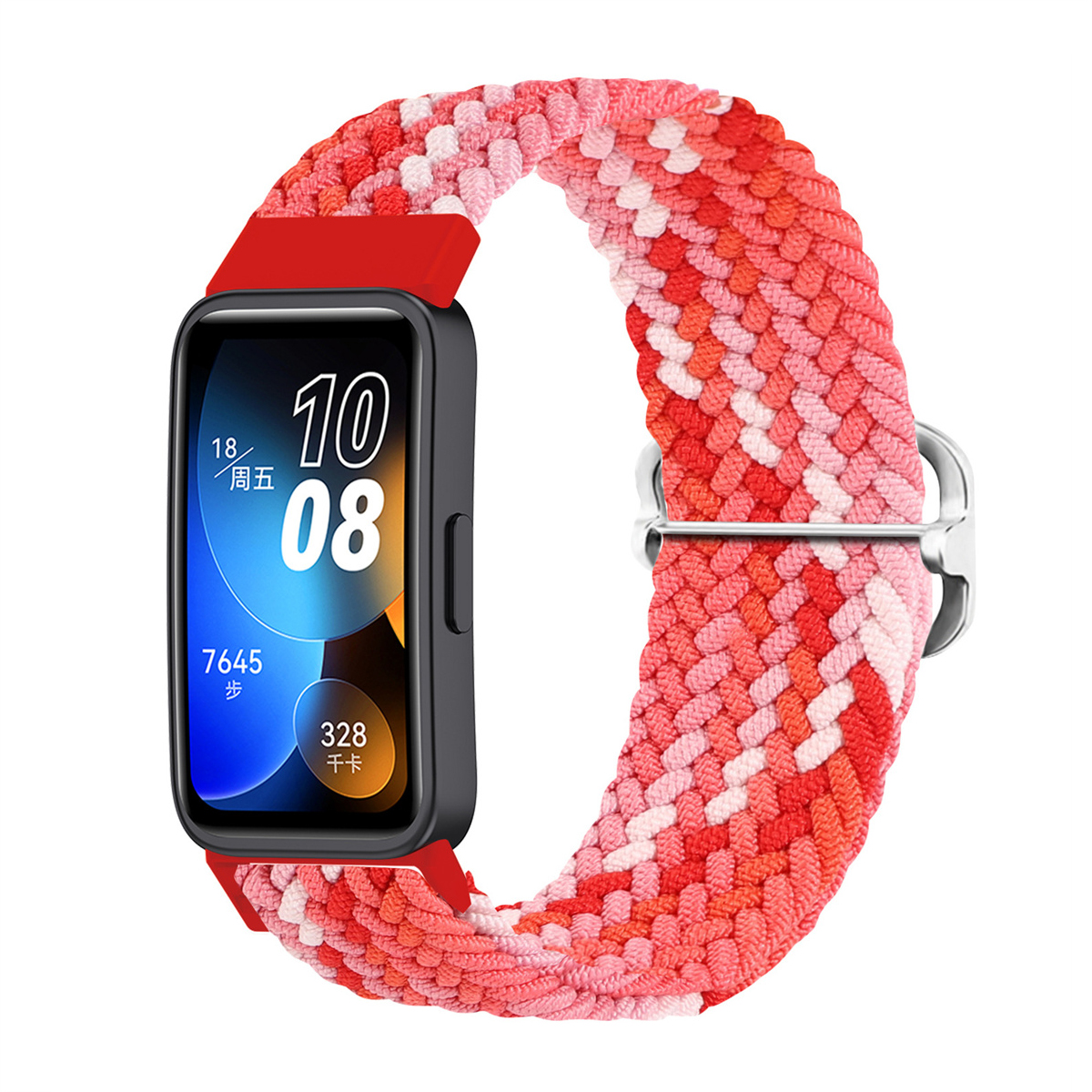 Gevlochten Solo Loop Voor Huawei Band 9 8 7 Band Verstelbare Smartwatch Accessoires Elastische Nylon Armband Correa Huawei Band8 Band
