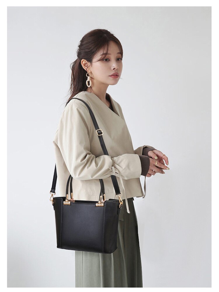 Leder Geldbörsen und Handtaschen Luxus setzt Taschen für Frauen Modische Schulranzen Handtasche Weibliche Taschen