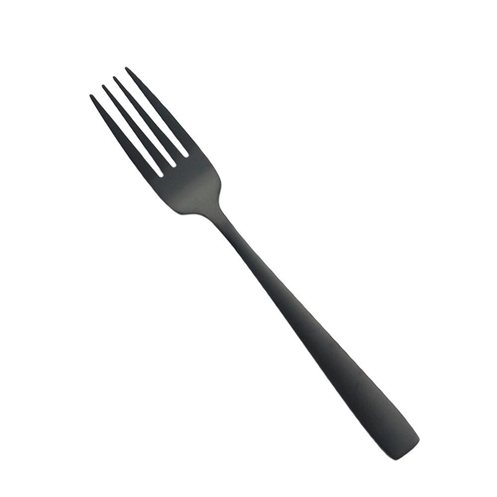 Service de couverts noir mat, couteau fourchette cuillère service de couverts service de table à Dessert service de vaisselle en acier inoxydable service de vaisselle de cuisine: 1Pc Dinner Fork
