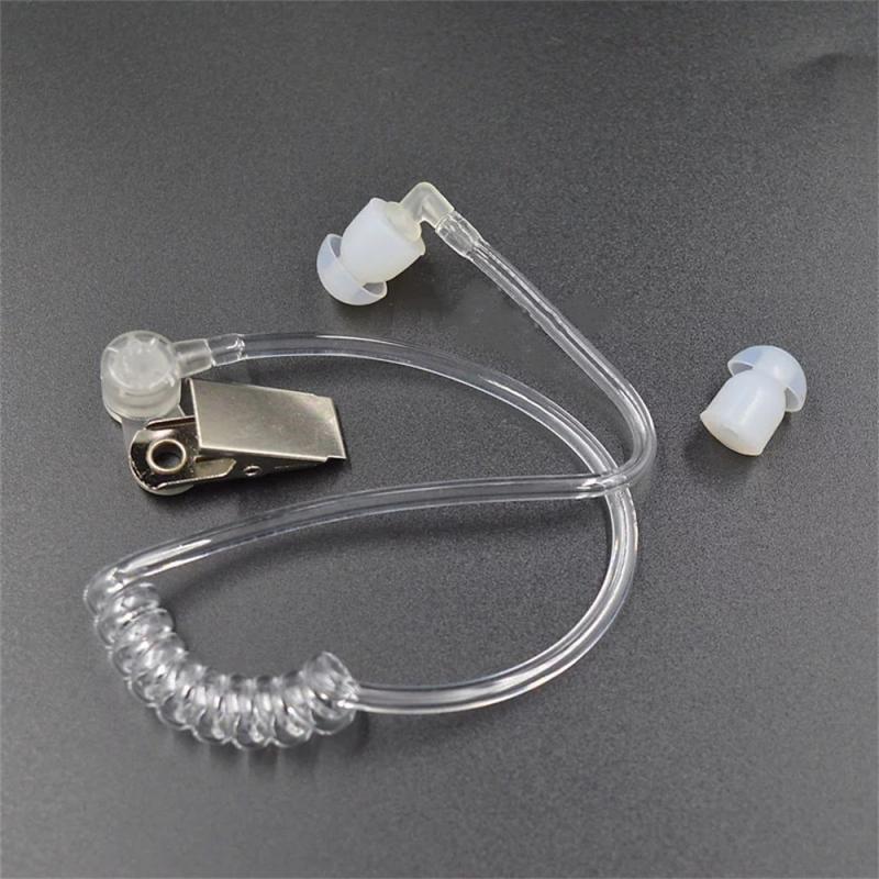 Ersatz Transparente Spule Akustische Luftschlauch Ohrstöpsel Mit Metall Clip Für Zwei-Wege Radio Walkie Talkie Ohrhörer Headset: Ursprünglich Titel