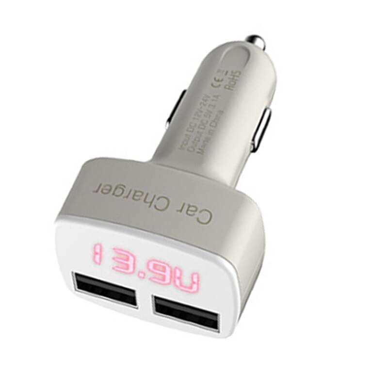 Kebidu 4 in dual-usb-autoladegerät mit  dc 5v 3.1a adapter 1 spannungs-/temperatur-/strommessgerät und digitalem lcd-display