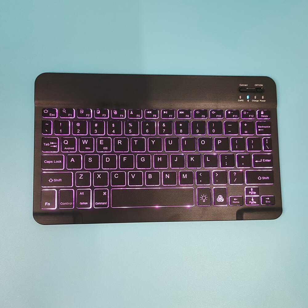 Bluetooth-toetsenbordhouder voor tablet 9-12 inch draadloos toetsenbord met achtergrondverlichting: Bluetooth-toetsenbord