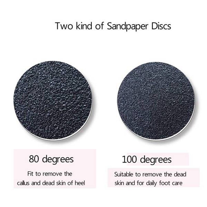 120 pièces de rechange papier abrasif disques Pad pour électrique pied fichier callosités dur mort peau dissolvant meulage pédicure outil