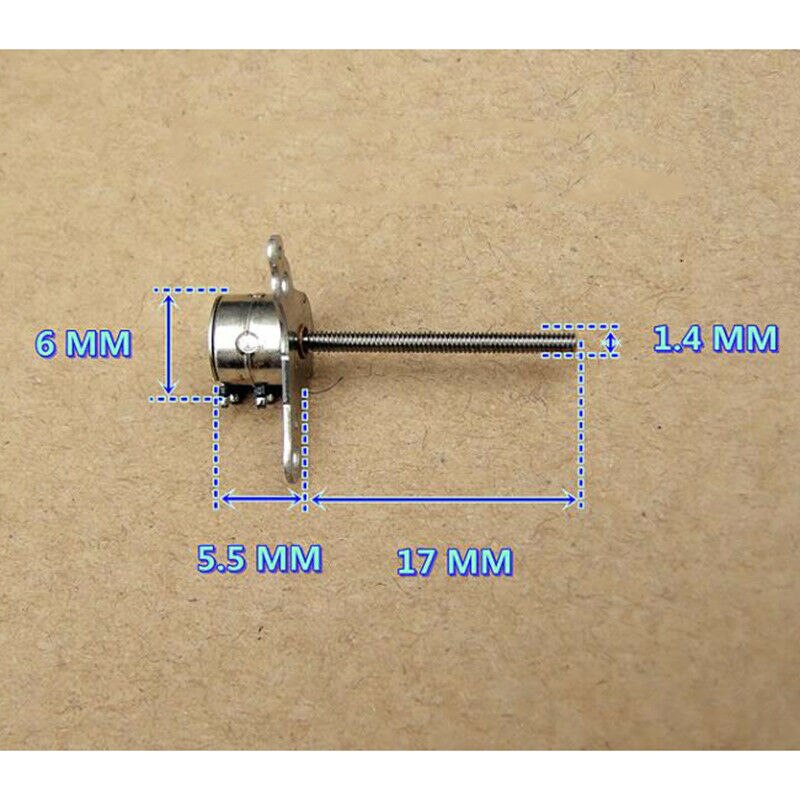 5Stck Nidec 2-Phase 4-draht Mikro Mini Miniatur 6mm Schrittmotor treten 17mm Lange welle linear Schraube DIY Digital Kamera Objektiv