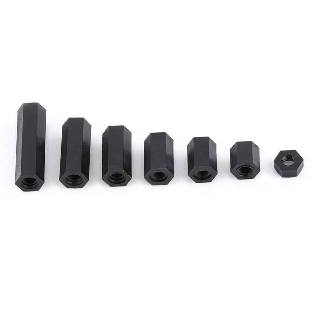 250 st avståndsskruvar nylon  m2 m3 hona hona kolv avstånd distansskruv mutter sortiment kit pcb bouten en moeren