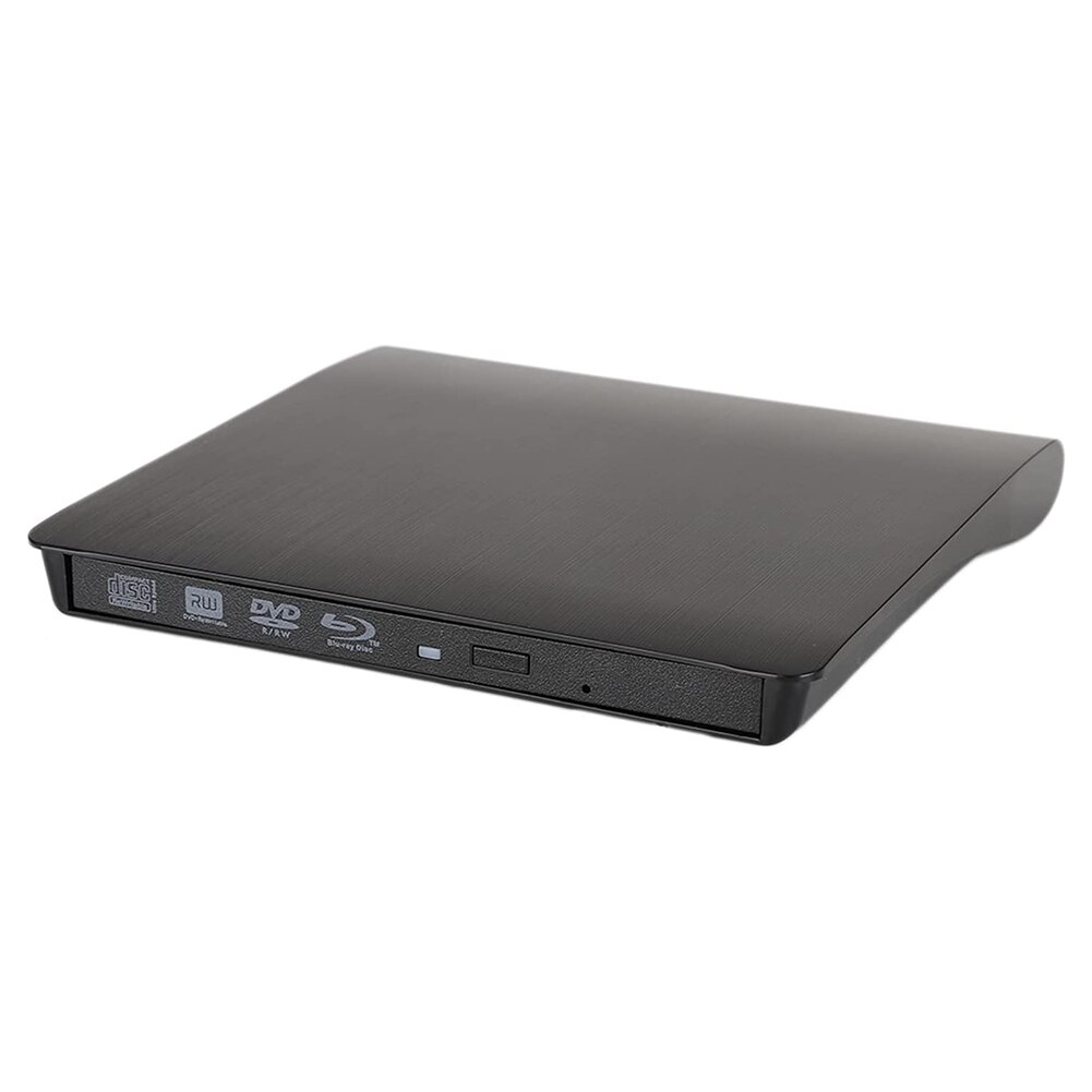External Optical Drives Cases DVD Drive Enclosure Case USB 3.0 Portable CD DVD RW Writer Burner Optical Player: black