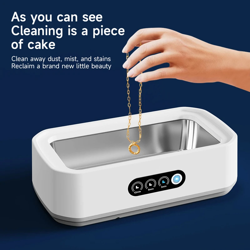 Xiaomi Ultrasonic Cleaning Machine Glasses Cleaning Machine Large Capacity Jewelry Braces Cleaner 650ml For Jewelry