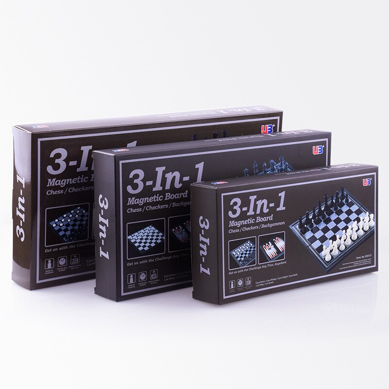 Opvouwbare internationale schaakset magnetische backgammon damset bordspel road schaakstukken collectie draagbaar bordspel