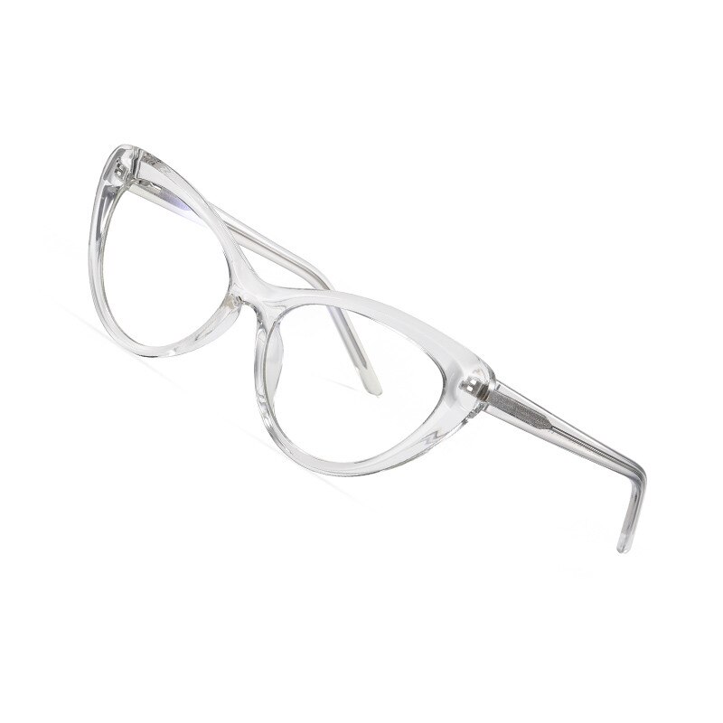 AOFLY BRAND Cat Eye Blue Light Blocking Glasses Women's Computer Gaming Optics Eyeglasses Frames Female UV400: C5Transparent