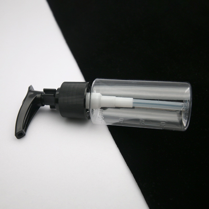 Bærbar 7 stk/sæt gennemsigtigt plastik rejsesæt make-up sprayflaske genopfyldelige flasker kosmetiske flasker