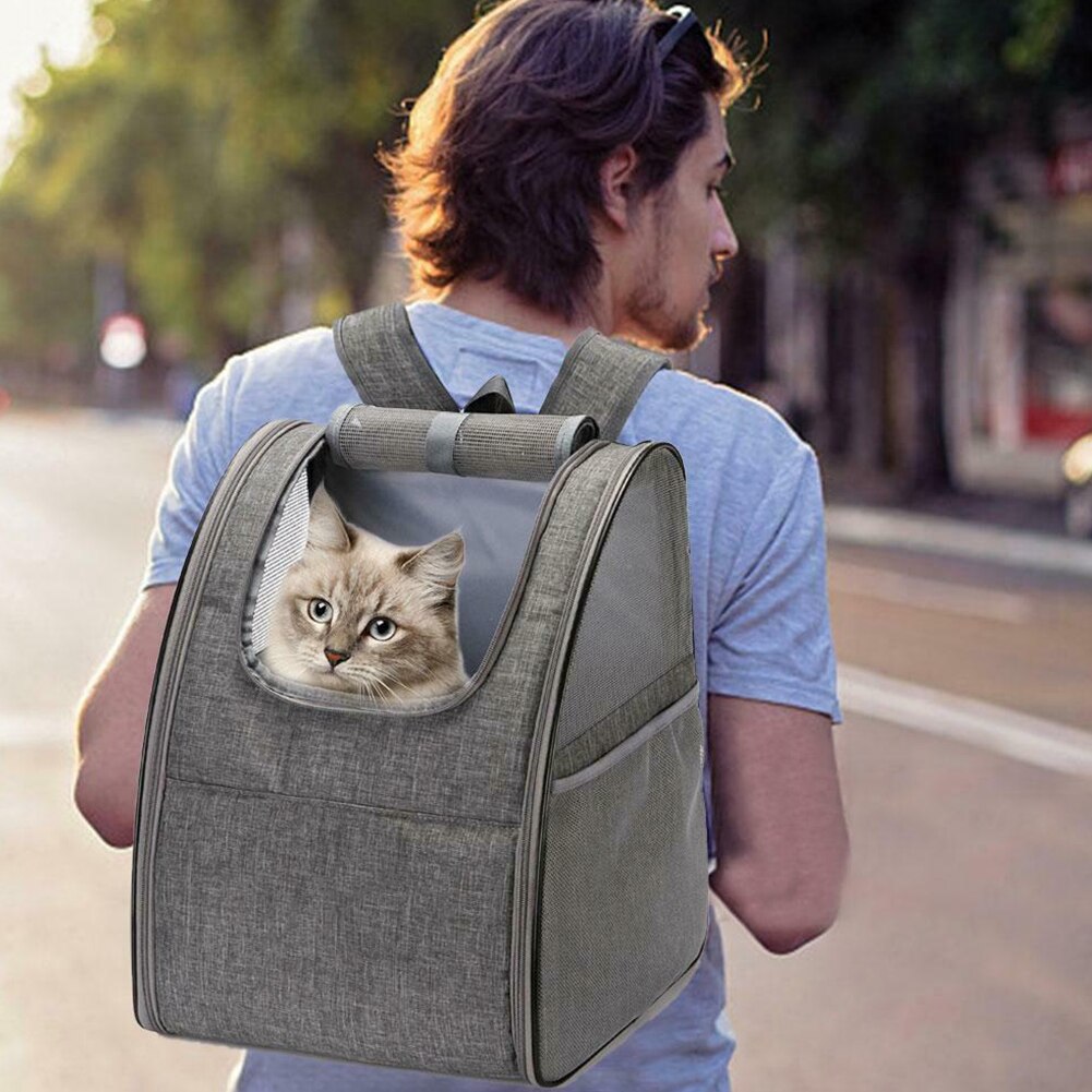 Ademend Ventilatie Portable Oxford Doek Venster Huisdier Rugzak Rits Hond Kat Zichtbaar Outdoor Reizen Grote Opvouwbare Carrier