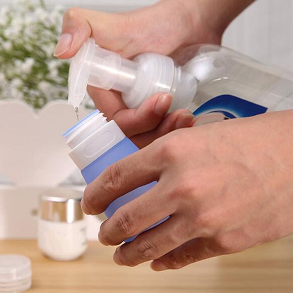 Tragbare Silikon Nachfüllbare Mini Reisenden Verpackung Flasche Presse Flasche für Lotion Shampoo Schlecht Zubehör