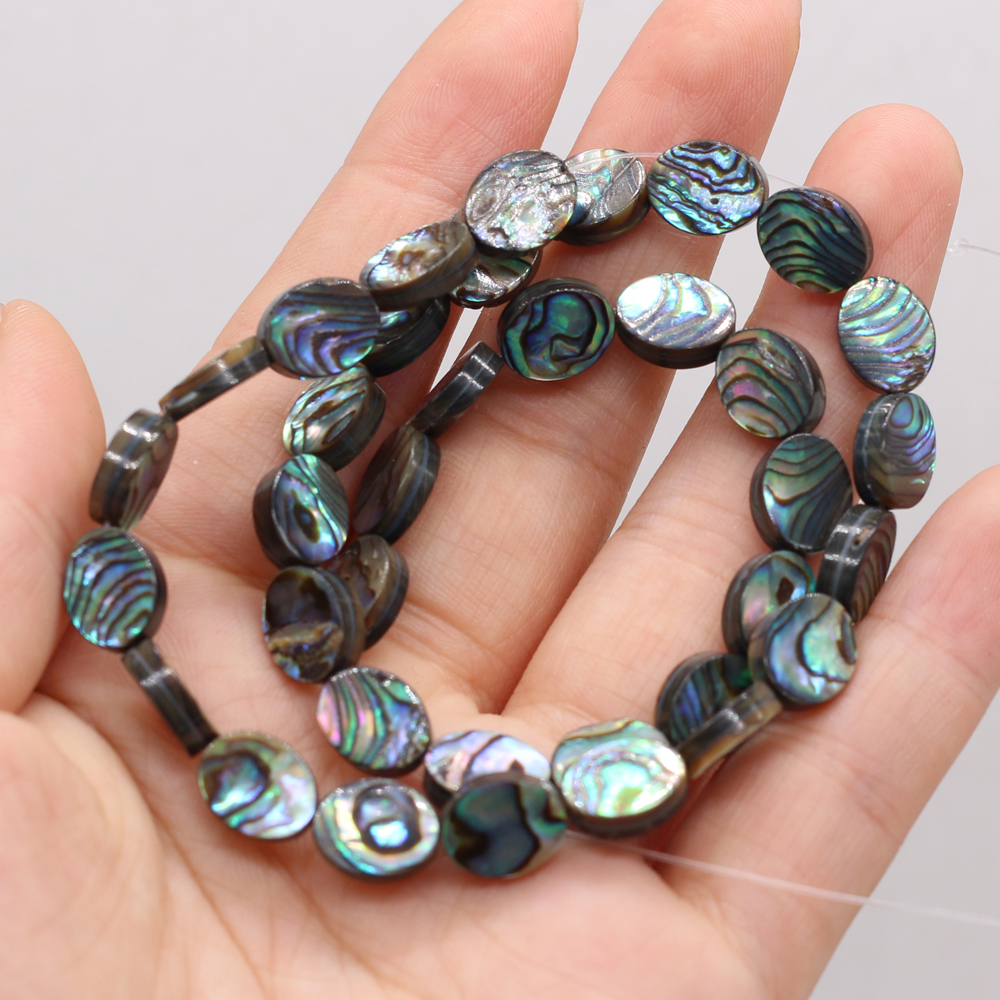 Abalone Schelp Ei Kralen - 8x12mm, 6x8mm, 8x10mm, 10x14mm - DIY Sieraden Maken - Ketting, Armband