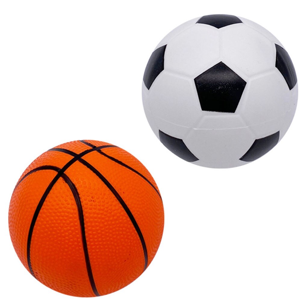 5" Mini Rubber Basketball 2 Packs Small Basketball Perfect for Mini Hoop Basketball: Basketball Football