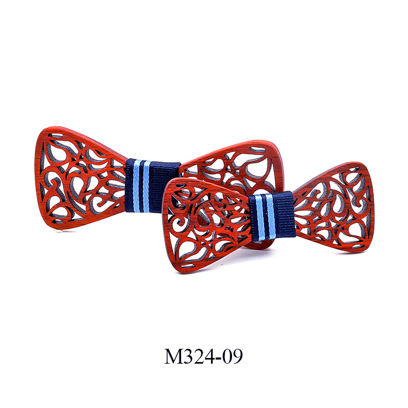Eltern-Art Nette freundlicher Jungen Holz Fliege freundlicher Schmetterling Typ Bogen krawatten Mädchen Holz Bogen krawatten für männer einstellen Corbatas Para hombre: M324-9