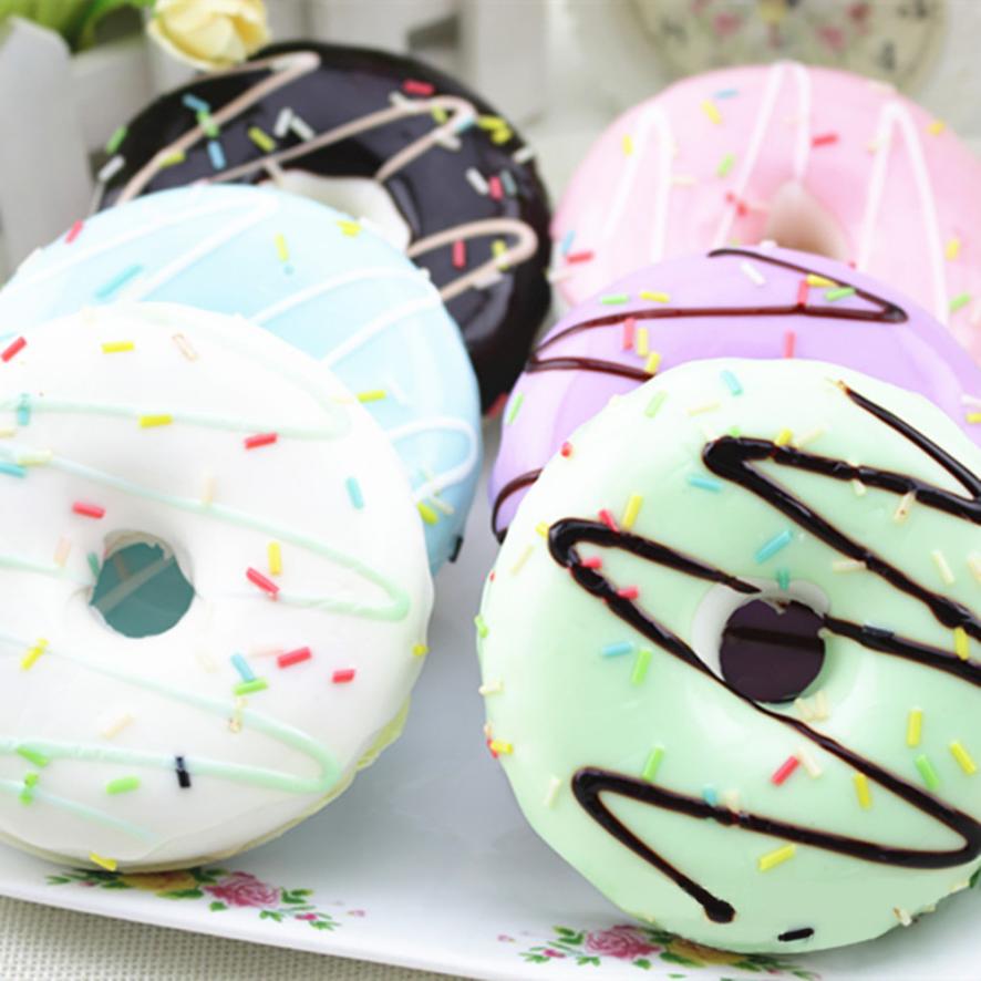 Squishy Squeeze Stress Reliever Zachte Kleurrijke Donut Geurende Langzaam Stijgende Speelgoed Mooie 5.2