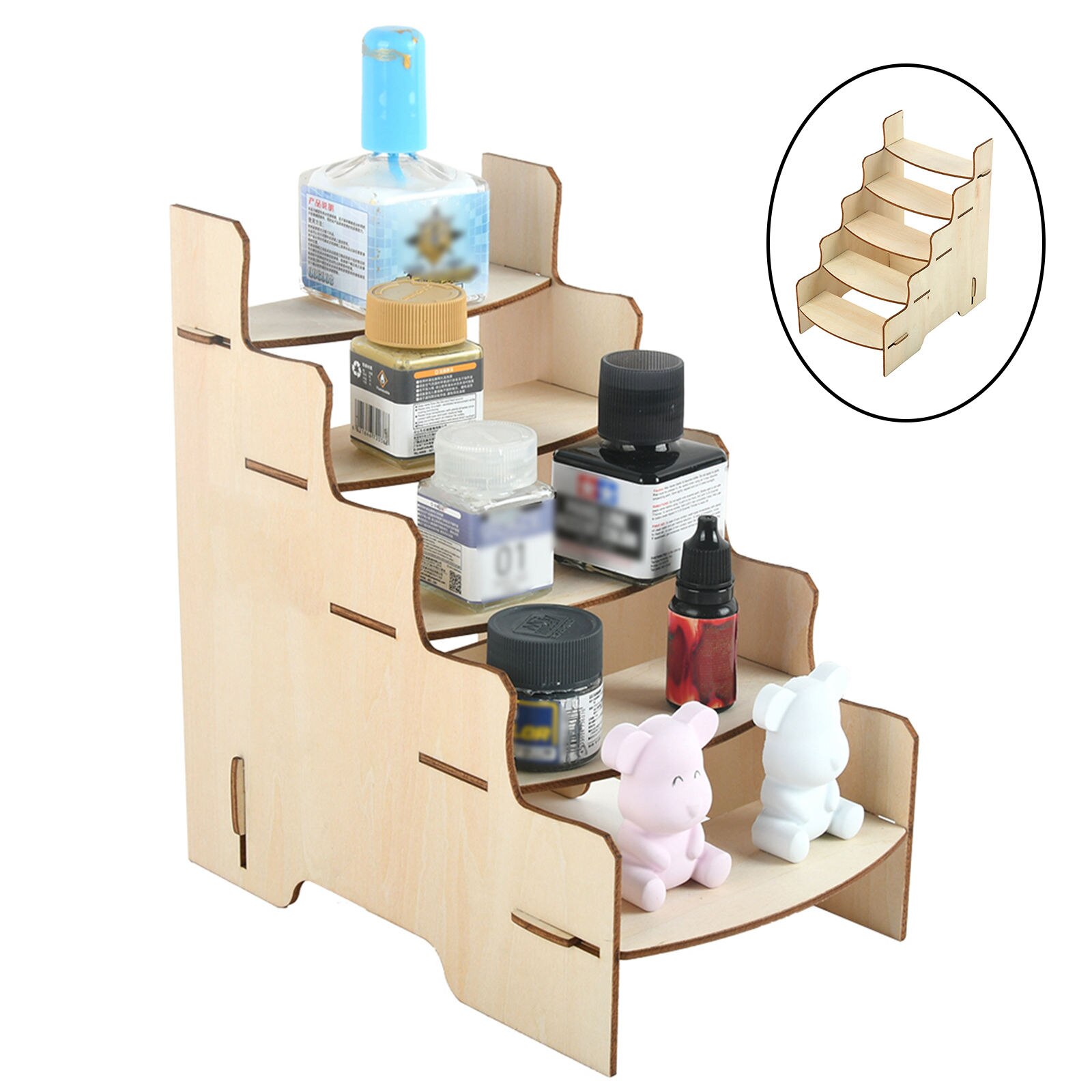 Basics Module Penselen Rack Epoxy Tool Houten Organisator Opslag Display Stand Houder Kabinet: A
