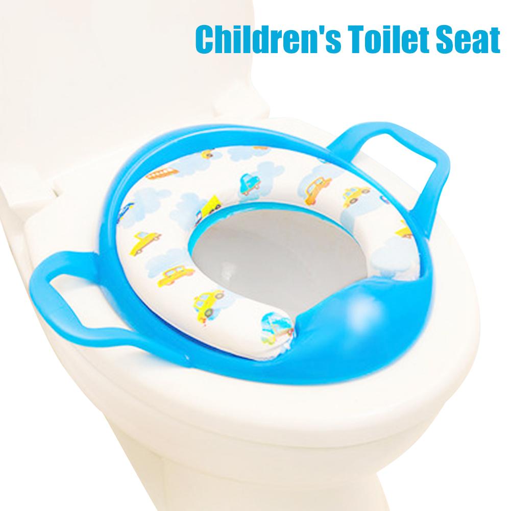 Soft Potty Training Potty Seat With 2 Handles Splash Guard Baby Toilet Seat Portable Toddler Potty Seat For Potty Training Boys