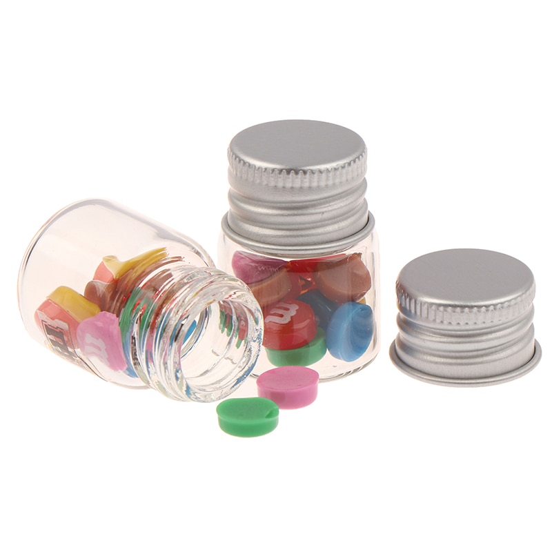 2 sztuk 1/12 domek dla lalek miniaturowe akcesoria żywica fasoli słoik symulacja butelka zabawkowe meble