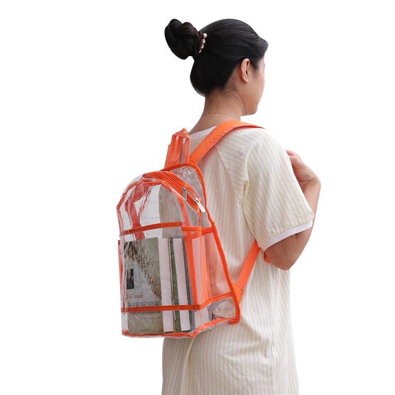 PVC Backpack Transparent Shoulder Bag Satchel Book Bag Travel Backpack for Kids Girls Boys