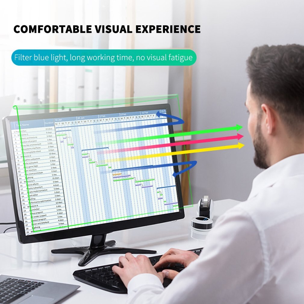 Anti Blau Licht Bildschirm Filter Für Computer Breitbild Schreibtisch PC LED Anzeige Tafel Privatsphäbetreffend Filter Bildschirm Anti Blau Licht