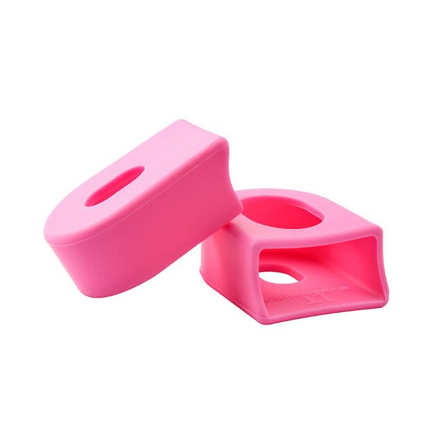 2Pcs Siliconen Fiets Crank Arm Protector Cover Weg Mountainbike Universele Crankstel Beschermende Caps Mtb Fietsen Accessoires: Pink