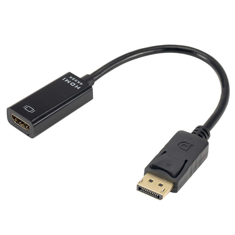 Adapter zgodny z 4K DisplayPort na HDMI męski DP na żeński konwerter kabla kompatybilnego z HDMI Video Audio do projektora HD TV PC: Niebieski