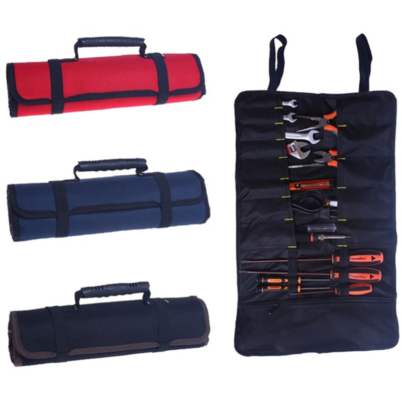 Multifunctionele Tool Vervoer Tassen Praktische Handgrepen Oxford Canvas Beitel Roll Zakken Voor Tool 3 Kleuren Instrument Case