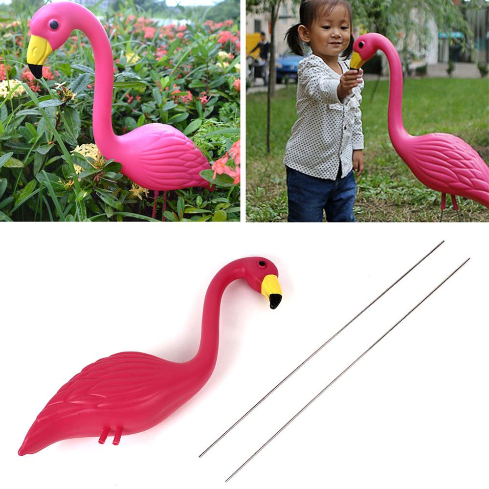 Smukke flamingo ornament plast kunstige livagtige kunst flamingo græsplæne dekoration dekorere flamingo figurer gård balkon