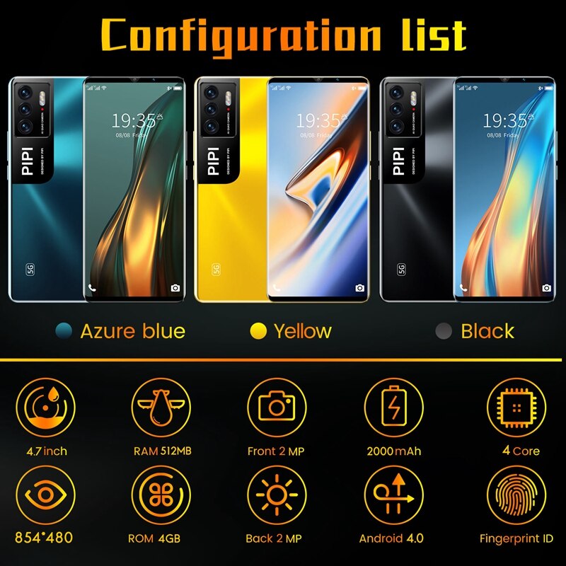 Smartphone M3 PRO de 4,7 pulgadas, MTK6572, 4 núcleos, 512MB de RAM + 4GB de ROM, tarjeta Dual, modo de espera Dual, Android 4,0, enchufe europeo